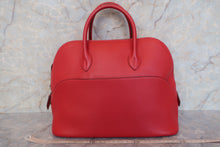 Load image into Gallery viewer, HERMES／BOLIDE 1923 Swift leather Rouge vif □I Engraving Hand bag 600110023
