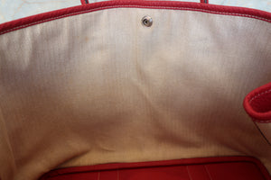 HERMES  GARDEN PARTY PM Negonda leather Rouge casaque □P Engraving Tote bag 700100011