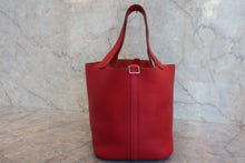 画像をギャラリービューアに読み込む, HERMES／エルメス ピコタンＭＭ トリヨンクレマンス ヴァーミリオン □G刻印 ハンドバッグ 800030039
