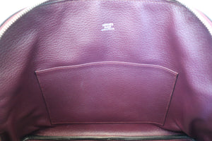 HERMES／BOLIDE 1923 Chevre myzore goatskim Raisin □L刻印 Hand bag 600080178