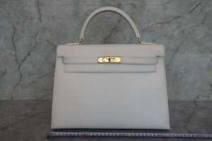 HERMES／エルメス ケリー32 ヴォーグレネ ホワイト 〇Z刻印 ショルダーバッグ 700070004