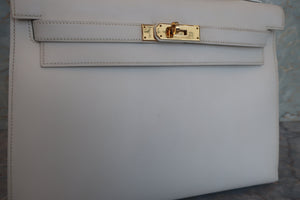 HERMES／エルメス ケリー32 ヴォーグレネ ホワイト 〇Z刻印 ショルダーバッグ 700070004