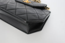 画像をギャラリービューアに読み込む, CHANEL/シャネル マトラッセチェーンショルダーバッグ ラムスキン ブラック/ゴールド金具 ショルダーバッグ 800100071
