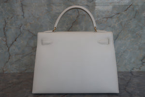 HERMES／エルメス ケリー32 ヴォーグレネ ホワイト 〇Z刻印 ショルダーバッグ 700070004
