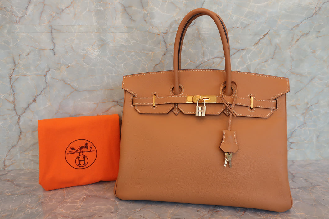 HERMES／エルメス バーキン35 クシュベル ナチュラル □I刻印 ハンドバッグ 700070183