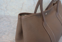 Load image into Gallery viewer, HERMES GARDEN PARTY PM Negonda leather Etoupe gray □M Engraving Tote bag 600080179
