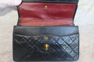 CHANEL Matelasse Paris Limited Double Flap Chain shoulder bag Lambskin Black/Gold hadware Shoulder bag 600050003