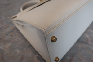 HERMES／エルメス ケリー32 ヴォーグレネ ホワイト 〇Z刻印 ショルダーバッグ 700070004