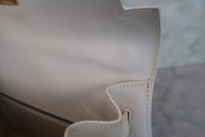 HERMES／エルメス ケリー32 ヴォーグレネ ホワイト 〇Z刻印 ショルダーバッグ 700070004
