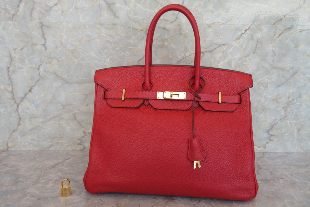 HERMES／エルメス バーキン35 トリヨンクレマンス ルージュカザック □Q刻印 700020171