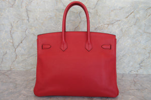 HERMES／エルメス バーキン35 トリヨンクレマンス ルージュカザック □Q刻印 700020171