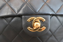 Load image into Gallery viewer, CHANEL Mini Matelasse single flap chain shoulder bag Lambskin Black/Gold hadware Shoulder bag 600070143
