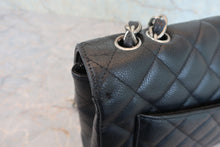 Load image into Gallery viewer, CHANEL Medium Matelasse Single Flap chain shoulder bag Caviar skin Black/Silver hadware Shoulder bag 800060005
