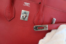 将图片加载到图库查看器，HERMES BIRKIN 25 Epsom leather Rouge garance □K刻印 Hand bag 500110176
