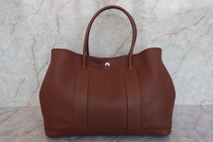 HERMES／エルメス ガーデンパーティPM ネゴンダ ブラウン □Q刻印 トートバッグ 700040021