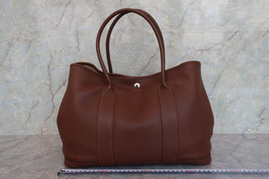 HERMES／エルメス ガーデンパーティPM ネゴンダ ブラウン □Q刻印 トートバッグ 700040021