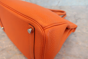 HERMES／エルメス バーキン30 トゴ オレンジ □N刻印 ハンドバッグ 700070178