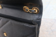 Load image into Gallery viewer, CHANEL  Bias stitch chain shoulder bag Caviar skin Black/Gold hadware Shoulder bag 700120117
