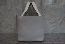 将图片加载到图库查看器，HERMES PICOTIN LOCK CASAQUE MM Clemence leather White/Pearl gray □P刻印 Hand bag 600100030
