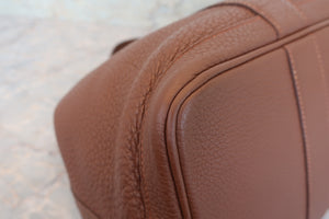 HERMES／エルメス ガーデンパーティPM ネゴンダ ブラウン □Q刻印 トートバッグ 700040021