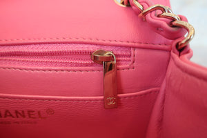 CHANEL  V-Stitch chain shoulder bag Lambskin Pink/Gold hadware Shoulder bag 700100046