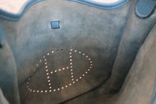 将图片加载到图库查看器，HERMES EVELYNE 3PM Clemence leather Blue jean □M刻印 Shoulder bag 800040064
