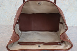 HERMES／エルメス ガーデンパーティPM ネゴンダ ブラウン □Q刻印 トートバッグ 700040021