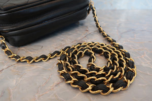 CHANEL Matelasse fringe chain shoulder bag Lambskin Black/Gold hadware Shoulder bag 700100034