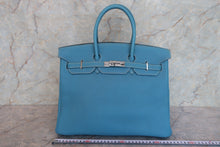画像をギャラリービューアに読み込む, HERMES／エルメス バーキン35 トゴ ブルージーン □F刻印 ハンドバッグ 700080067
