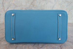 HERMES／エルメス バーキン35 トゴ ブルージーン □F刻印 ハンドバッグ 700080067
