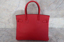 Load image into Gallery viewer, HERMES BIRKIN 30 Epsom leather Rouge casaque T Engraving Hand bag 500100272
