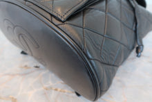 Load image into Gallery viewer, CHANEL Matelasse chain back pack Lambskin Black/Gold hadware Back pack 800060022
