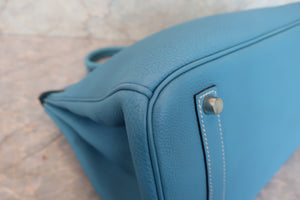 HERMES／エルメス バーキン35 トゴ ブルージーン □F刻印 ハンドバッグ 700080067