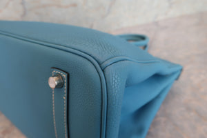 HERMES／エルメス バーキン35 トゴ ブルージーン □F刻印 ハンドバッグ 700080067