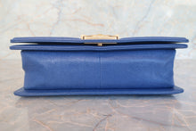 Load image into Gallery viewer, CHANEL LeBOY CHANEL chain shoulder bag Caviar skin Blue/Gold hadware Shoulder bag 700120120

