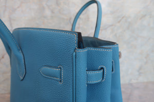 HERMES／エルメス バーキン35 トゴ ブルージーン □F刻印 ハンドバッグ 700080067