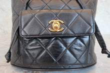 Load image into Gallery viewer, CHANEL Matelasse chain back pack Lambskin Black/Gold hadware Back pack 800060022
