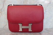 Load image into Gallery viewer, HERMES CONSTANCE3 MINI Epsom leather Rouge Grenet X Engraving Shoulder bag 600110046
