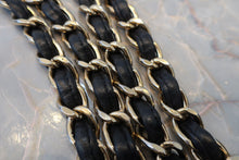 画像をギャラリービューアに読み込む, CHANEL/シャネル 中マトラッセシングルフラップWチェーンショルダーバッグ ラムスキン ブラック/ゴールド金具 ショルダーバッグ 800020146
