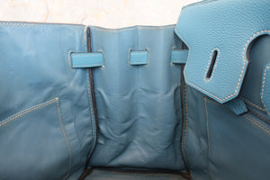 HERMES／エルメス バーキン35 トゴ ブルージーン □F刻印 ハンドバッグ 700080067