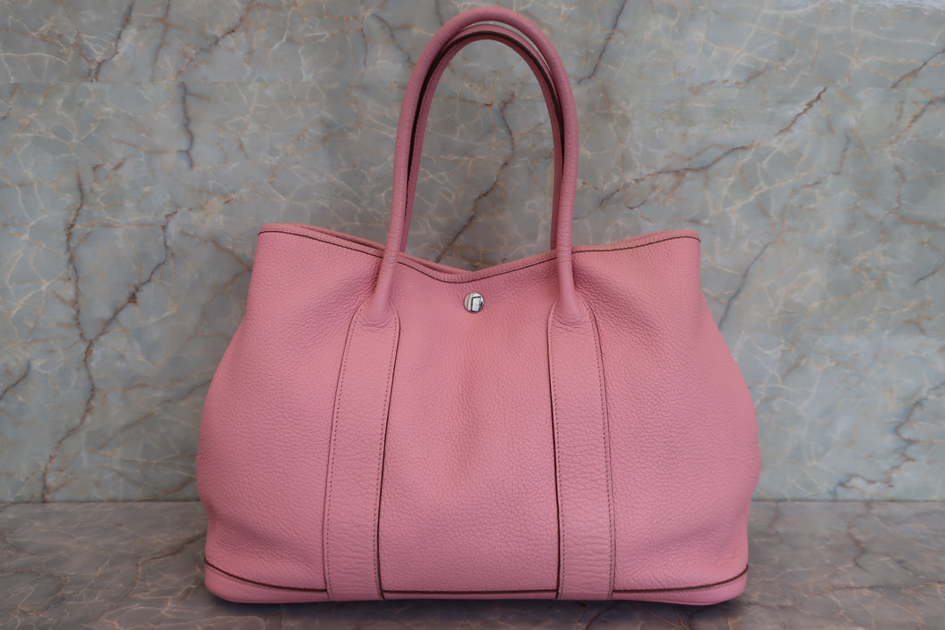 HERMES／エルメス ガーデンパーティPM ネゴンダ ピンク □M刻印 トートバッグ 700110044