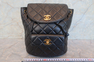 CHANEL Matelasse chain back pack Lambskin Black/Gold hadware Back pack 700090193