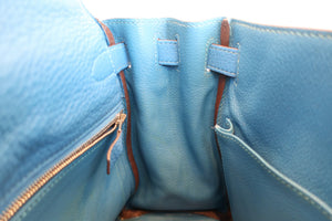 HERMES KELLY 28 Clemence leather Mykonos □O Engraving Shoulder bag 700070190