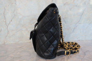 CHANEL Matelasse chain back pack Lambskin Black/Gold hadware Back pack 700090193