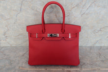 Load image into Gallery viewer, HERMES BIRKIN 30 Epsom leather Rouge casaque T Engraving Hand bag 500100272
