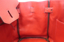 将图片加载到图库查看器，HERMES BIRKIN 30 Clemence leather Rouge casaque □P刻印 Hand bag 600050036
