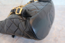 Load image into Gallery viewer, CHANEL Matelasse chain back pack Lambskin Black/Gold hadware Back pack 700090193

