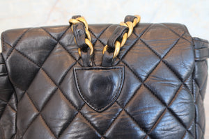 CHANEL Matelasse chain back pack Lambskin Black/Gold hadware Back pack 700090193