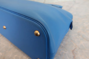 HERMES／エルメス ボリード35 クシュベル ブルーフランス 〇X刻印 ショルダーバッグ 700030069