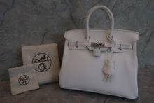 将图片加载到图库查看器，HERMES BIRKIN 25 Personal order Epsom leather White □R刻印 Hand bag 600100017
